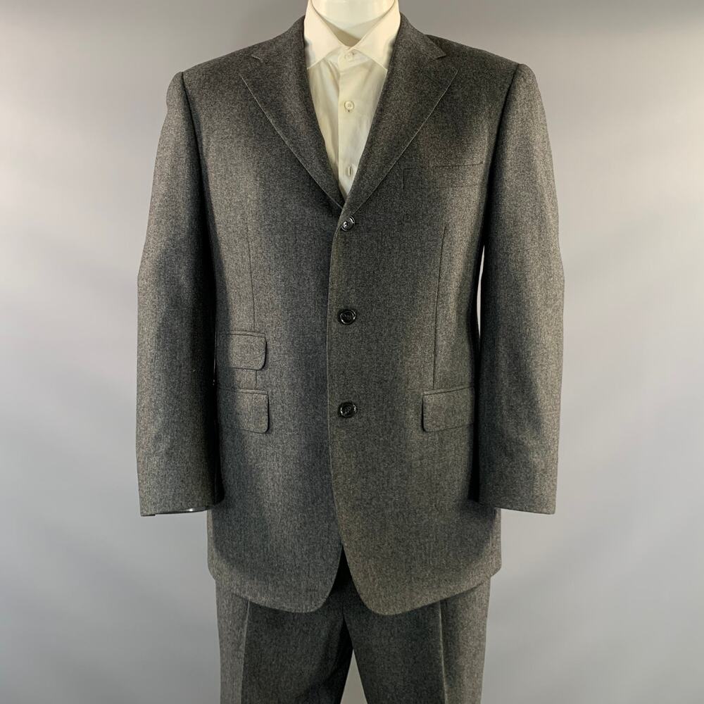SAMUELSOHN Grey Wool Notch Lapel 36 29 Suit